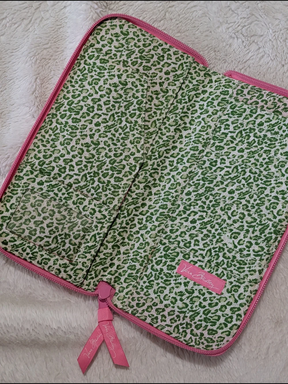 Vintage Y2K Vera Bradley Petal Pink Floral Pattern Travel Case Like New - Picture 4 of 6